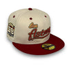 Astros 50th Anni. 59FIFTY New Era Stone & H Red Fitted Hat K. Green Bottom