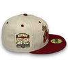 Astros 50th Anni. 59FIFTY New Era Stone & H Red Fitted Hat K. Green Bottom