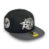 Astros Apollo 11 59FIFTY New Era Black & Storm Grey Fitted Hat Grey Bottom