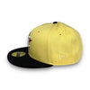 Astros Apollo 11 59FIFTY New Era Soft Yellow & Satin Black Fitted Hat H Red Bottom