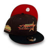Astros Astrodome New Era 9FIFTY Brown & Black Snapback Hat Red Botton
