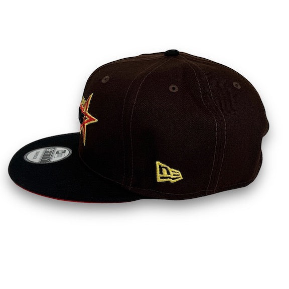 Astros Astrodome New Era 9FIFTY Brown & Black Snapback Hat Red Botton – USA  CAP KING