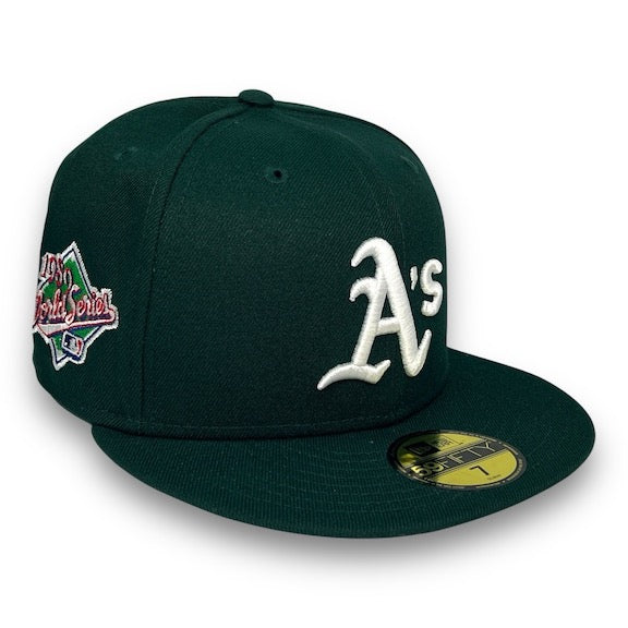 A's 89 WS New Era 59FIFTY DK Green Fitted Hat