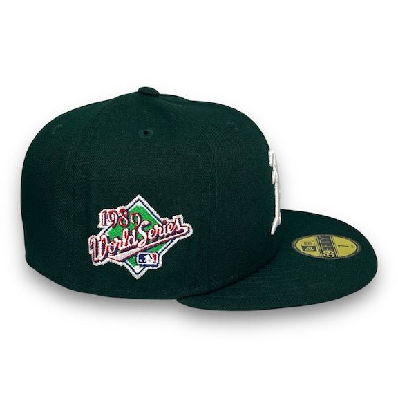A's 89 WS New Era 59FIFTY DK Green Fitted Hat