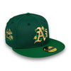 Athletics 89 WS 59FIFTY E Green & Kelly Green Hat Pecan UV