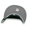 Athletics Laurel Side Patch 59FIFTY New Era Green Fitted Hat Grey Bottom