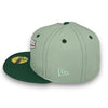 Baltimore Orioles 60th Anni. 59FIFTY New Era E Green & P Green Fitted Hat Snow Grey UV