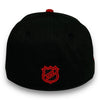Blackhawks 59FIFTY New Era Black & Graphite Hat Red UV