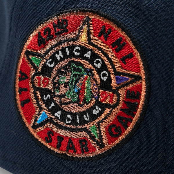 Blackhawks Stadium 59FIFTY New Era Navy Fitted Hat