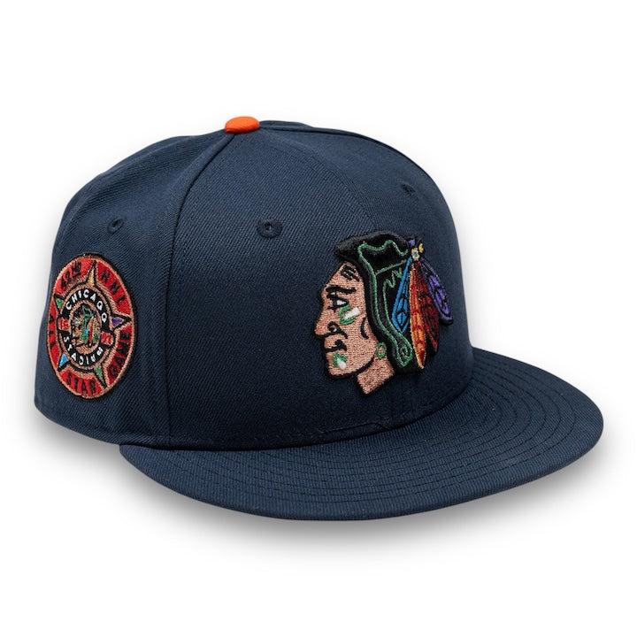 Blackhawks Stadium 59FIFTY New Era Navy Fitted Hat