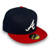 Braves Basic 59FIFTY New Era Navy & Red Fitted Hat