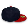 Braves Basic 59FIFTY New Era Navy & Red Fitted Hat