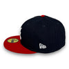 Braves Basic 59FIFTY New Era Navy & Red Fitted Hat