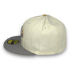 Braves New Era 59FIFTY Chrome & Grey Fitted Hat Vegas Gold UV