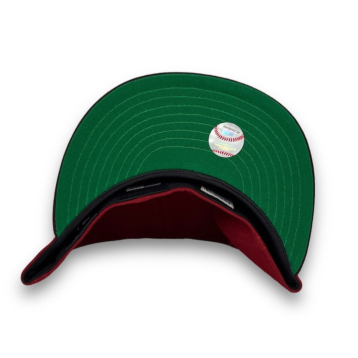 Brewers 25th Anni. 59FIFTY New Era H Red & Brown Fitted Hat Green Bottom