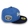 Brooklyn Dodgers 55 WS 59FIFTY New Era Indigo Blue & Navy Fitted Hat E Green UV