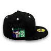 Brooklyn Dodgers 75 59FIFTY New Era Black Fitted Hat Purple UV
