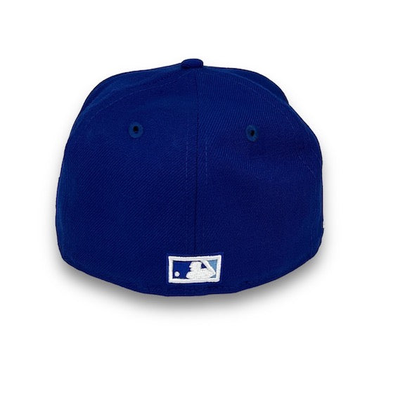 Brooklyn Dodgers Light Royal Blue Metallic Silver Ebbets Field New Era 59FIFTY Fitted Light Royal Blue | Metallic Silver / Radiant Red | Snow White /