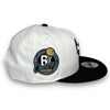 Bulls 6x 9FIFTY New Era White & Black Snapback Hat Sky Blue UV