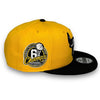 Bulls 6x Champs 9FIFTY New Era Yellow & Black Snapback Hat