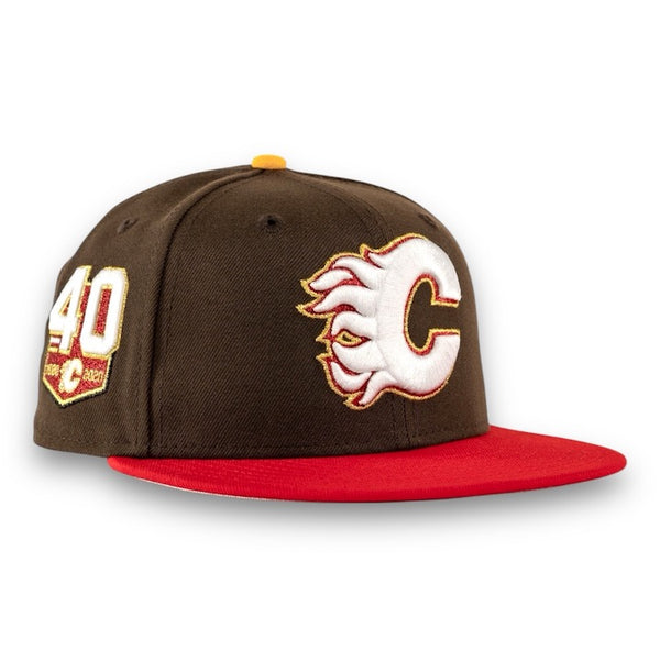 Calgary Flames 59FIFTY Walnut New Era Hat