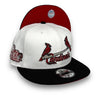 Cardinals 11 WS New Era 9FIFTY White & Black Snapback Hat Red Botton