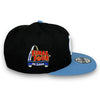 N Carolina Tar Heels New Era 9FIFTY Black & Sky Blue Snapback Hat