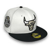 Chicago Bulls 6X 59FIFTY New Era White & Graphite Hat