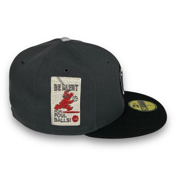 Chicago Cubs Foul Balls 59FIFTY New Era Graphite & Black Fitted Hat