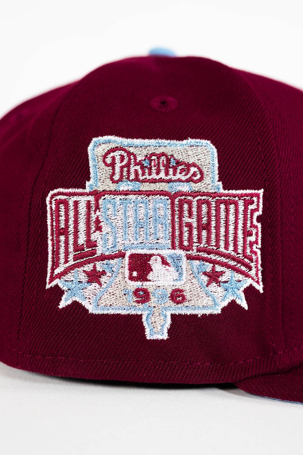 Classic Phillies 96 ASG 59FIFTY Cardinal New Era Hat Sky Blue UV