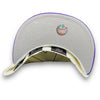 Colorado Rockies Stripes 59FIFTY New Era Off White & Purple Fitted Hat Grey Bottom