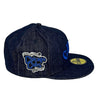 Cubs 05 WS New Era 59FIFTY Denim Fitted Hat Green Bottom