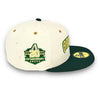Diamondbacks 20th Anni. New Era 59FIFTY Stone & DK Green Hat Gold Botton