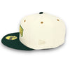 Diamondbacks 20th Anni. New Era 59FIFTY Stone & DK Green Hat Gold Botton
