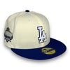 Dodgers 40th 59FIFTY New Era Off White & Royal Blue Hat