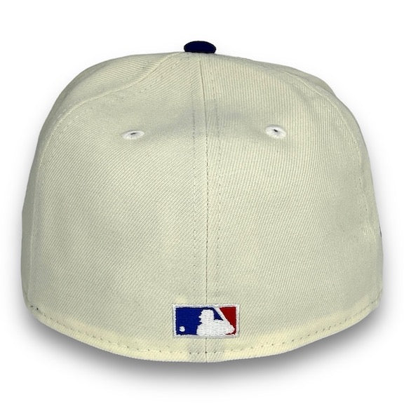 Dodgers 40th 59FIFTY New Era Off White & Royal Blue Hat