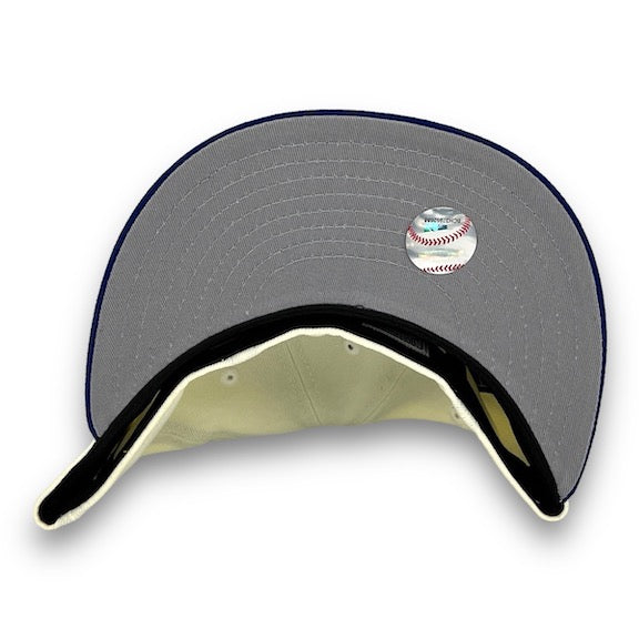 Dodgers 40th 59FIFTY New Era Off White & Royal Blue Hat