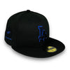 Dodgers 50th 59FIFTY New Era Black Hat LT Royal Blue UV