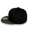 Dodgers 50th 59FIFTY New Era Black & Graphite Hat Red UV