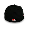 Dodgers 50th 59FIFTY New Era Black & Graphite Hat Red UV