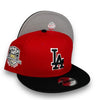 Dodgers 50th New Era 9FIFTY Red & Black Snapback Hat