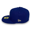 Dodgers Laurel Side Patch 59FIFTY New Era Blue Fitted Hat C Green Bottom