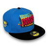 Dodgers Retro 59FIFTY New Era Blue Reef & Black Fitted Hat Snow Grey Bottom