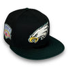 Eagles 02 Draft 59FIFTY New Era Black & Satin Green Hat