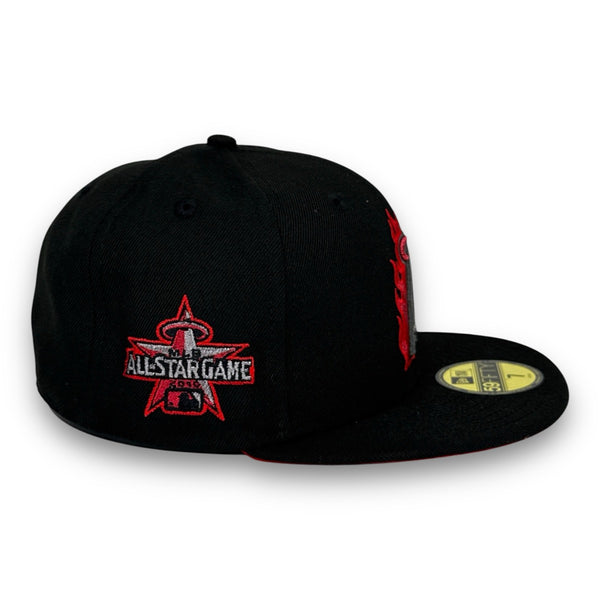 2019 all star game side patch= Flaming Anaheim Angels ASG 59FIFTY New Era Black Hat