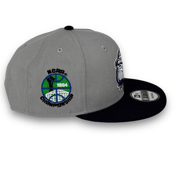 Georgetown Hoyas 9FIFTY New Era Grey & Navy Blue Snapback Hat Grey Bottom