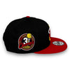 Heat 3x Champs New Era 9FIFTY Black & Red Snapback Hat Grey Botton