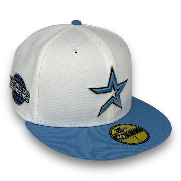 Houston Astros 05WS 59FIFTY Fitted White & Sky Blue Hat