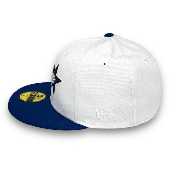 Houston Astros 50th Anni. New Era 59FIFTY White & Blue Hat Grey Bottom –  USA CAP KING