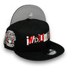 Indians Jacobs Field 9FIFTY New Era Black Snapback Hat